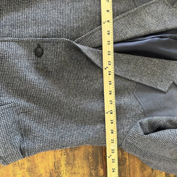 Pendleton wool sports coat jacket size 42 long gray blue classic western - Picture 10 of 12